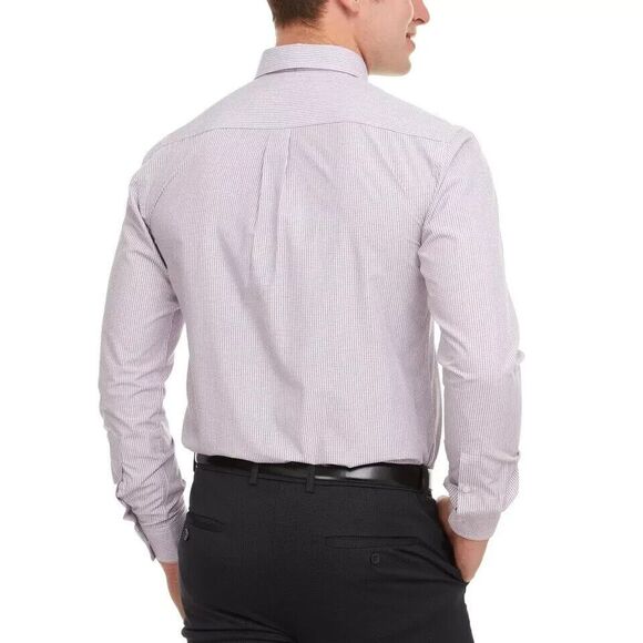 Chaps Men's Button-Down Dress Shirt, Red, L 16-16.5 34/35 - Picture 4 of 7